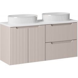 Comad Nova Cashmere szafka 120 cm podumywalkowa wisząca z umywalkamikaszmir SET-NOC B WHITE 120CM D/S UN BEYOND 5 WH