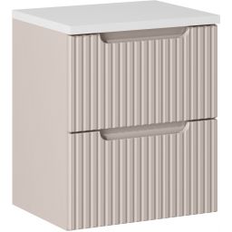 Zestaw Comad Nova Cashmere szafka 50x40x57 cm podumywalkowa wisząca kaszmir z blatem SET-NOC B WHITE 50CM S