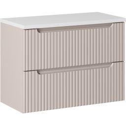 Zestaw Comad Nova Cashmere szafka 80x39x57 cm podumywalkowa wisząca z blatem kaszmir SET-NOC B WHITE 80CM S