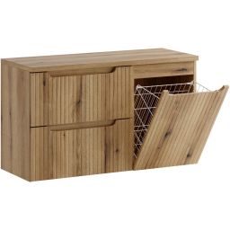Zestaw Comad Nova Coast Evoke szafka 60 cm z blatem i szafką boczną wiszącą z koszem na pranie dąb SET-NOCE B OAK 100CM S LB