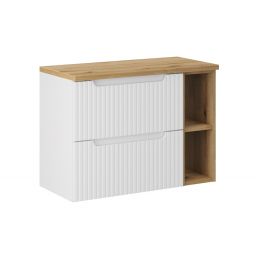 Zestaw Comad Nova White/Oak szafki 60 cm i 20 cm z blatem meblowym 80 cm biały/dąb SET-NOW B OAK 80CM LR