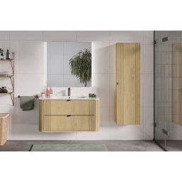 Zestaw Comad Ovalia Cremona umywalka z szafką 80 cm biały/dąb SET-OVC 80CM UM PURE