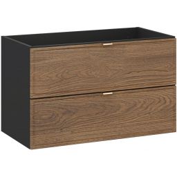 Zestaw Comad Talia Casella umywalka meblowa Sky czarna z szafką podumywalkową 80 cm dąb-czarny SET-TC 80CM UM SKY 1 BM