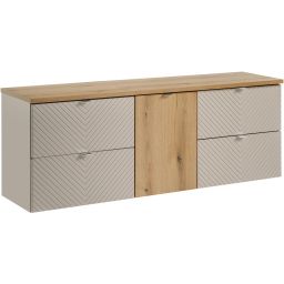 Zestaw Comad Viva Cashmere szafka 160 cm podumywalkowa wisząca kaszmir z blatem dąb SET-VIC B OAK 160CM S
