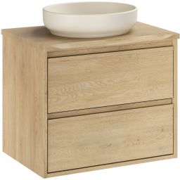 Zestaw Comad Viola Cremona szafka 60 cm podumywalkowa wisząca z blatem i umywalką River 1 dąb cremona SET-VOC B NAT CREMONA 60CM UN RIVER