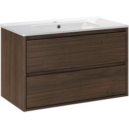 Zestaw Comad Viola Villa szafka 80 cm podumywalkowa wisząca z umywalką Lava orzech villa SET-VOV 80CM LAVA