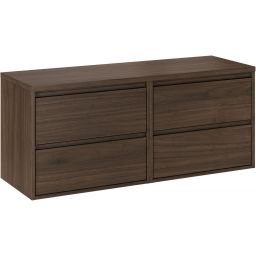 Zestaw Comad Viola Villa szafka 120 cm podumywalkowa wisząca z blatem orzech villa SET-VOV B VILLA 120CM