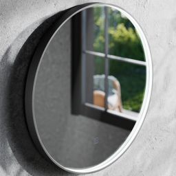 Comad Sirius lustro 60x60 cm okrągłe z oświetleniem czarne SIRIUS LU LED 60