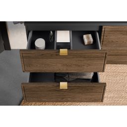 Comad Talia Casella szafka 60x45,6x50 cm podumywalkowa wisząca czarna-dąb TALIA CASELLA 82-60-46-2S