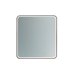Comad Vega lustro 60x65 cm prostokątne z oświetleniem czarne VEGA LU LED 60