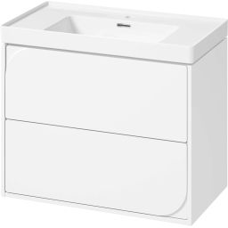 Cersanit Crea umywalka 80x45,5 cm biała z szafką 80 cm wiszącą białą (K114017, S1058021)