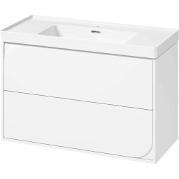 Cersanit Crea umywalka 101x46 cm biała z szafką 100 cm wiszącą białą (K114018, S1058022)