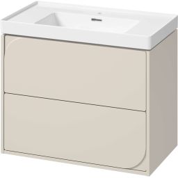 Cersanit Crea umywalka 80x45,5 cm biała z szafką 80 cm wiszącą kaszmir (K114017, S1058026)