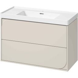 Cersanit Crea umywalka 101x46 cm biała z szafką 100 cm wiszącą kaszmir (K114018, S1058027)