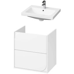 Cersanit Como umywalka 60x45 cm biała z szafką Crea II 60 cm wiszącą białą (K32003BOX, S1058020)