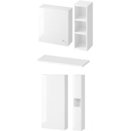 Cersanit Larga zestaw do zabudowy stelaża podtynkowego szafka 56 cm, szafka boczna stojąca 20 cm, szafka boczna wisząca 20 cm, szafka boczna wisząca 56 cm, blat naszafkowy 76,4 cm biały ( S164-046, S164-047, S164-049, S164-048, S164-051 )