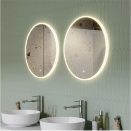 Corsan Tondo lustro 60x60 cm okrągłe z oświetleniem z matą grzewczą L0060A