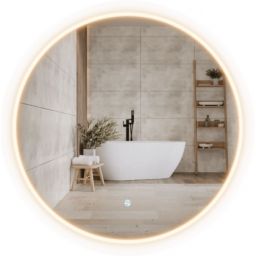 Corsan Tondo lustro 60x60 cm okrągłe z oświetleniem z matą grzewczą L0060A