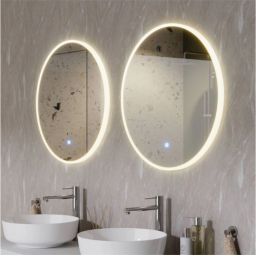 Corsan Tondo lustro 70x70 cm okrągłe z oświetleniem z matą grzewczą L0070A