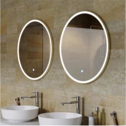 Corsan Tondo lustro 70x70 cm okrągłe z oświetleniem z matą grzewczą złoty L0070BGL