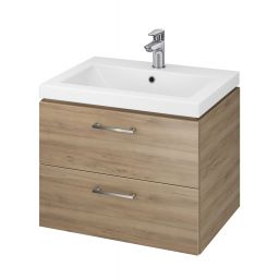 Cersanit Lara umywalka z szafką 60 cm zestaw meblowy orzech S801-148-DSM