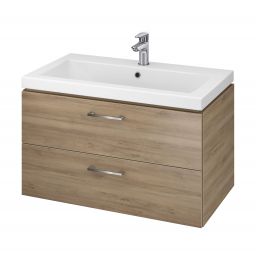 Cersanit Lara umywalka z szafką 80 cm zestaw meblowy orzech S801-154-DSM