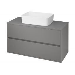 Cersanit Crea szafka 100 cm wisząca z blatem szary mat S924-020
