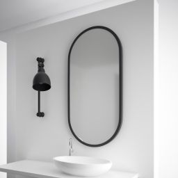 Dubiel Vitrum Evo lustro owalne 100x50 cm rama czarna