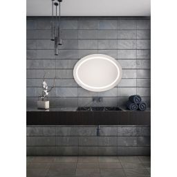 Dubiel Vitrum Dione lustro owalne 85x65 cm z oświetleniem