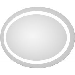 Dubiel Vitrum Dione lustro owalne 85x65 cm z oświetleniem