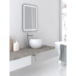 Dubiel Vitrum Perfekt lustro prostokątne 80x60 cm z oświetleniem