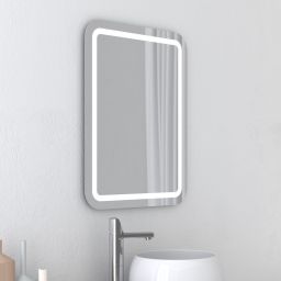 Dubiel Vitrum Perfekt lustro prostokątne 80x60 cm z oświetleniem