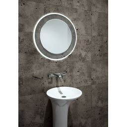 Dubiel Vitrum Lumineo Beta lustro okrągłe 80 cm z oświetleniem