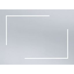 Dubiel Vitrum Artii II lustro łazienkowe 80x60 cm prostokątne z oświetleniem