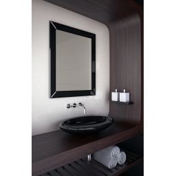 Dubiel Vitrum Domino Black lustro prostokątne 80x55 cm