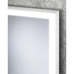Dubiel Vitrum Solid White lustro prostokątne 80x60 cm z oświetleniem