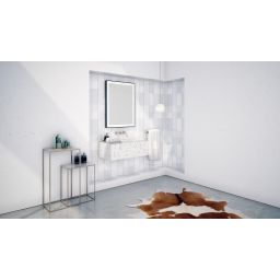 Dubiel Vitrum Logan Black lustro prostokątne 80x60 cm z oświetleniem