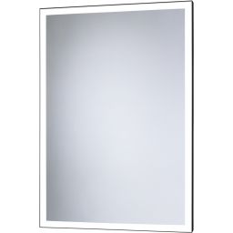 Dubiel Vitrum Solid Black lustro prostokątne 80x60 cm z oświetleniem