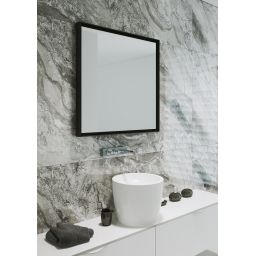 Dubiel Vitrum Profix Black lustro prostokątne 80x60 cm