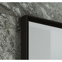 Dubiel Vitrum Profix Black lustro prostokątne 80x60 cm