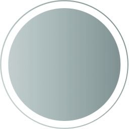 Dubiel Vitrum Omega lustro 60 cm okrągłe z oświetleniem