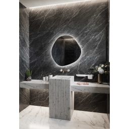 Dubiel Vitrum Indiana lustro 80x80 cm z oświetleniem