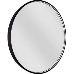 Dubiel Vitrum Coco lustro 70 cm okrągłe z oświetleniem czarne