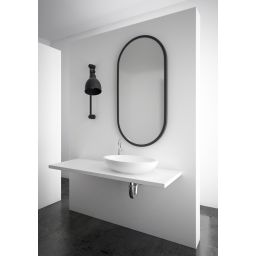 Dubiel Vitrum Evo lustro owalne 100x50 cm rama czarna