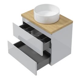 Defra Como szafka 60 cm podumywalkowa szary połysk 123-D-06052