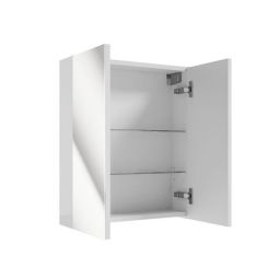 Defra Salsa E50 szafka 50x15x60 cm z lustrem biały połysk 242-E-05009