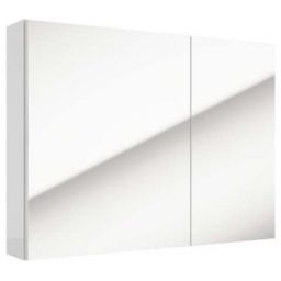 Defra Salsa szafka E80 80x15x60 cm z lustrem biały połysk 242-E-08001