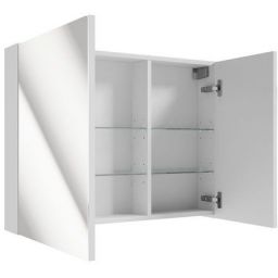 Defra Salsa szafka E80 80x15x60 cm z lustrem biały połysk 242-E-08001