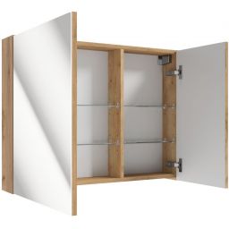 Defra Salsa szafka E80 80x15x60 cm z lustrem dąb craft złoty 242-E-08003