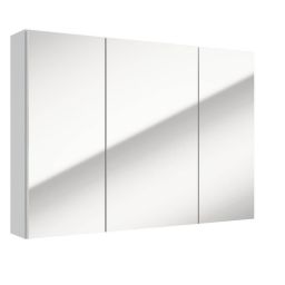 Defra Salsa szafka E85 85x15x60 cm z lustrem biały połysk 242-E-08501